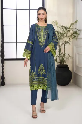 3 Piece Embroidered Lawn Suit | DW-EF24-103