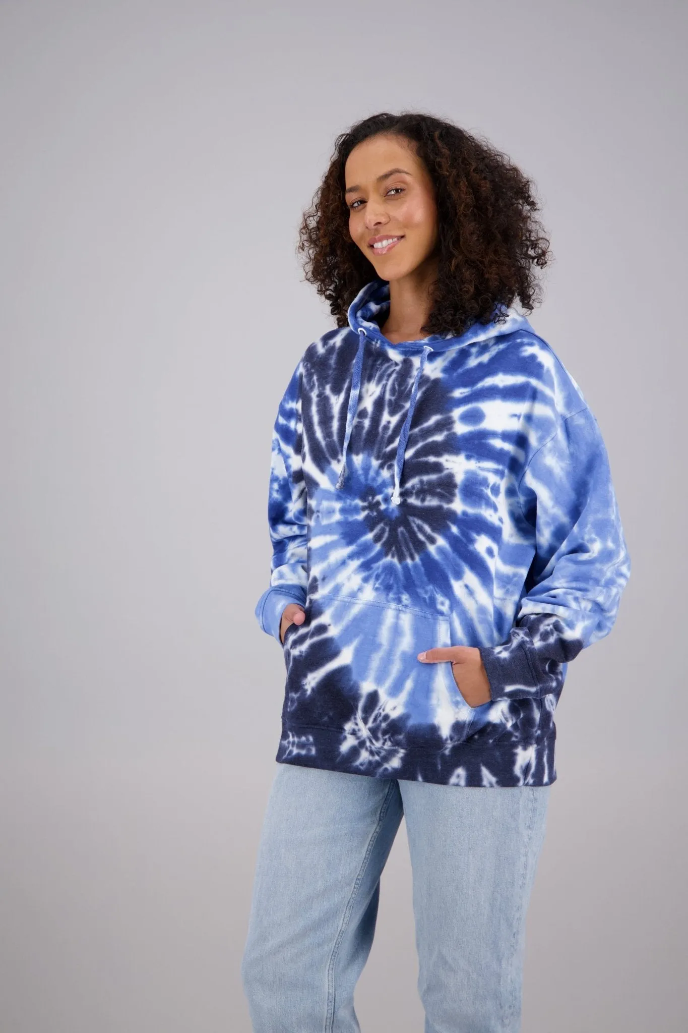 Adult's Tie-Dye Pullover Hoodie (2-XL) Cotton/Polyester Blend 9652