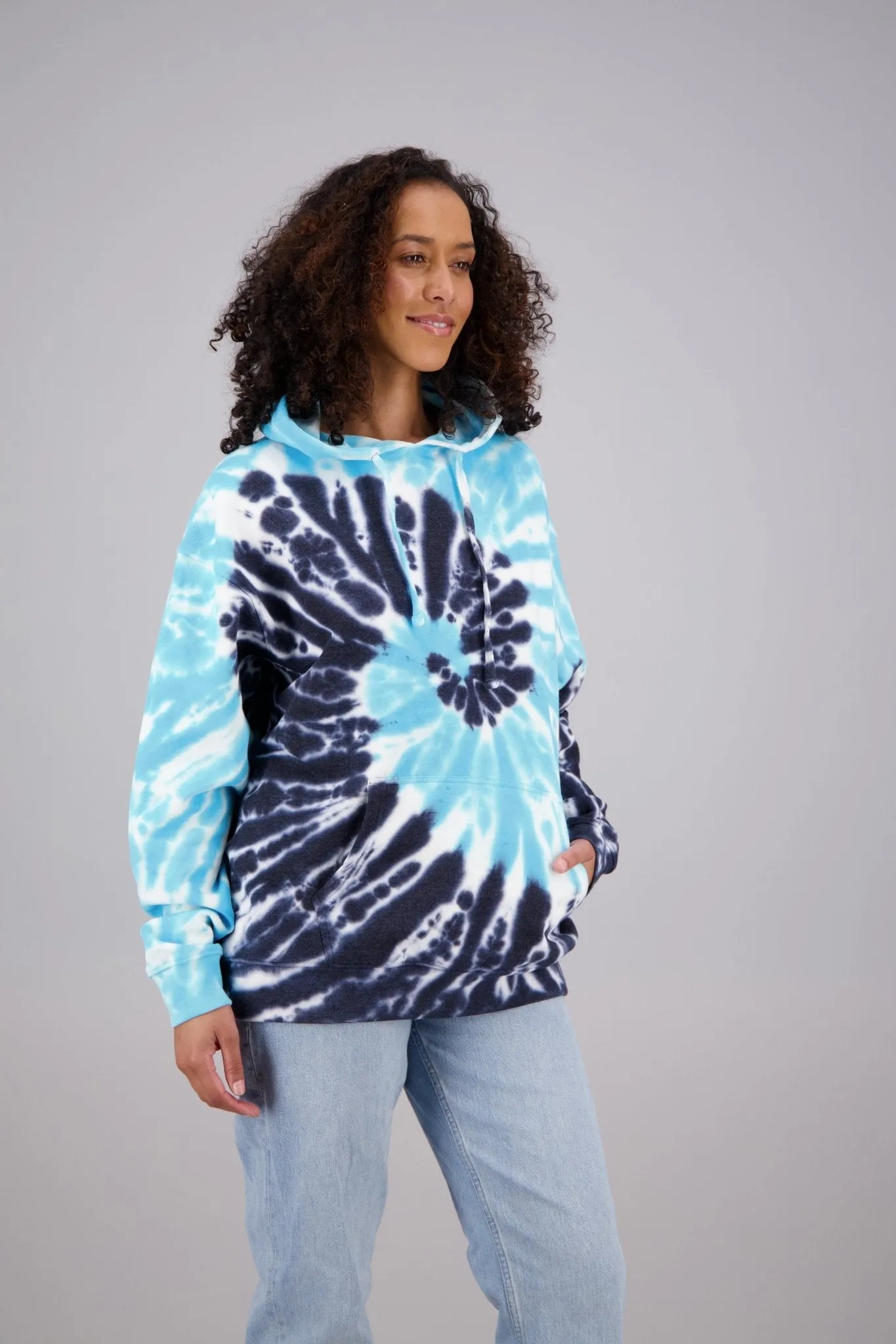 Adult's Tie-Dye Pullover Hoodie (2-XL) Cotton/Polyester Blend 9661