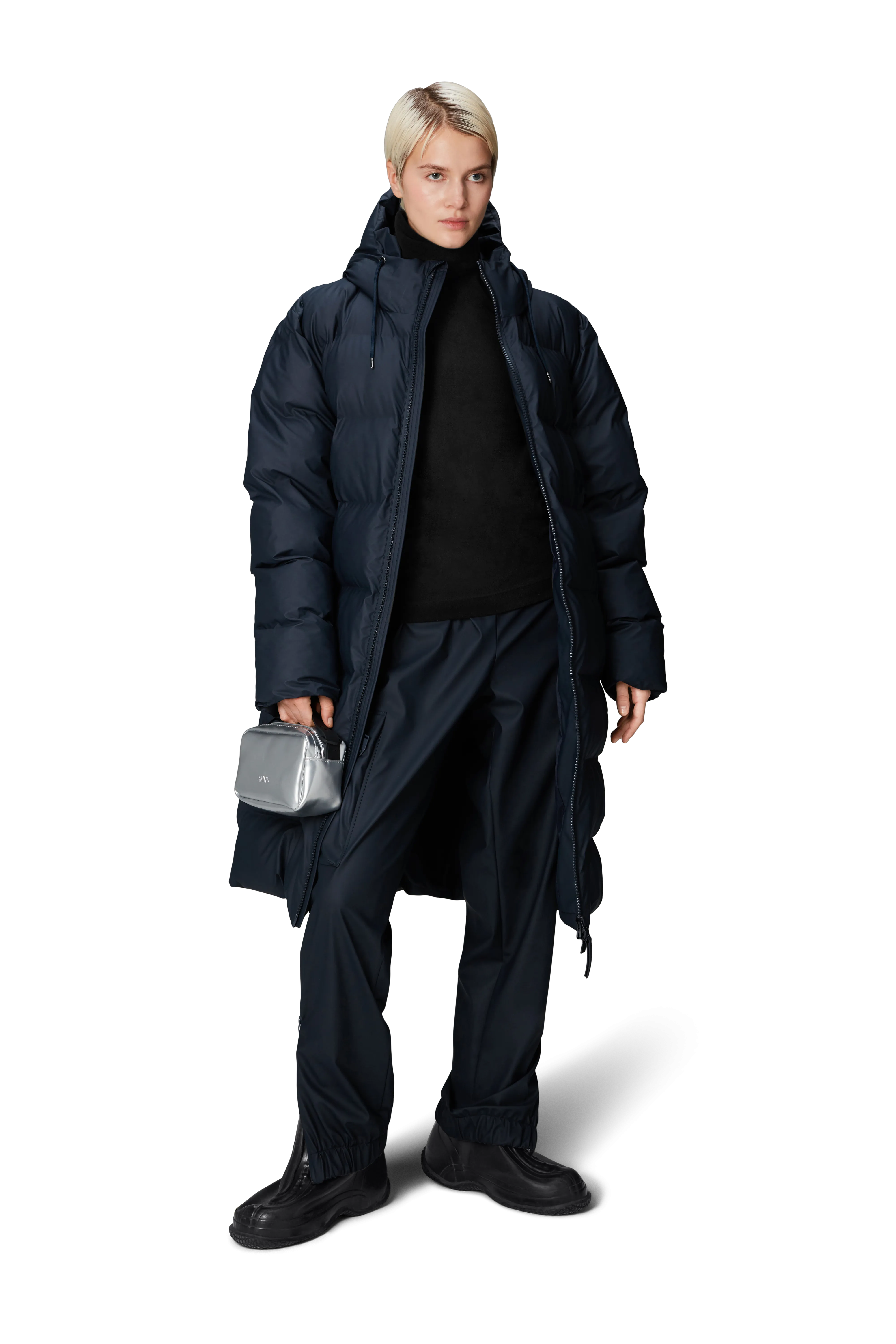 Alta Longer Puffer Jacket - Navy