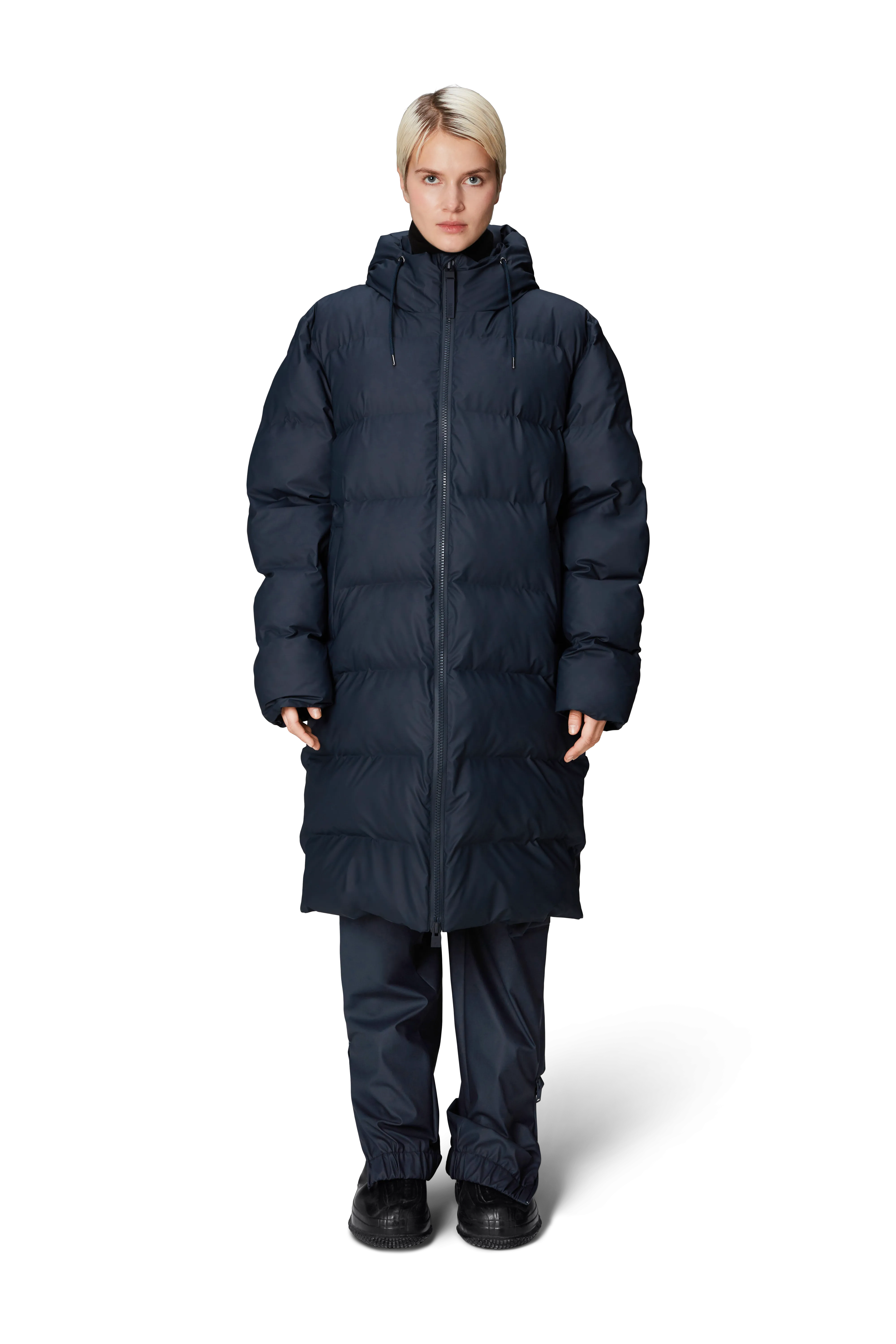 Alta Longer Puffer Jacket - Navy