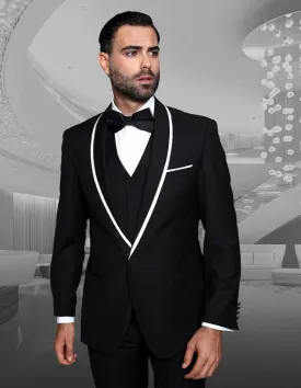 ARCHIE BLACK TAILORED FIT TUXEDO