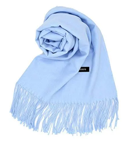 Autumn Winter Warm Scarf Super Soft Shawl Wrap Long Large Scarves for Women and Men Baby Blue