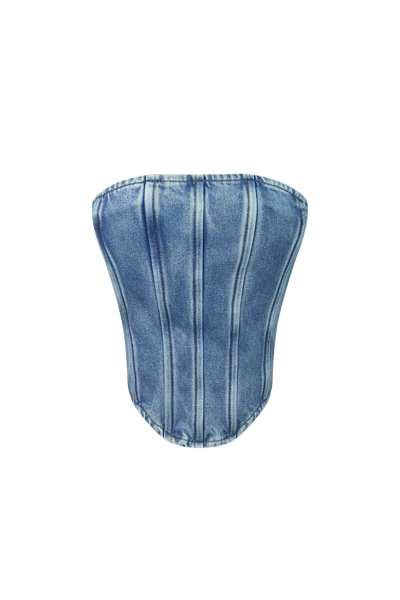 Barbara Boned Denim Corset Top