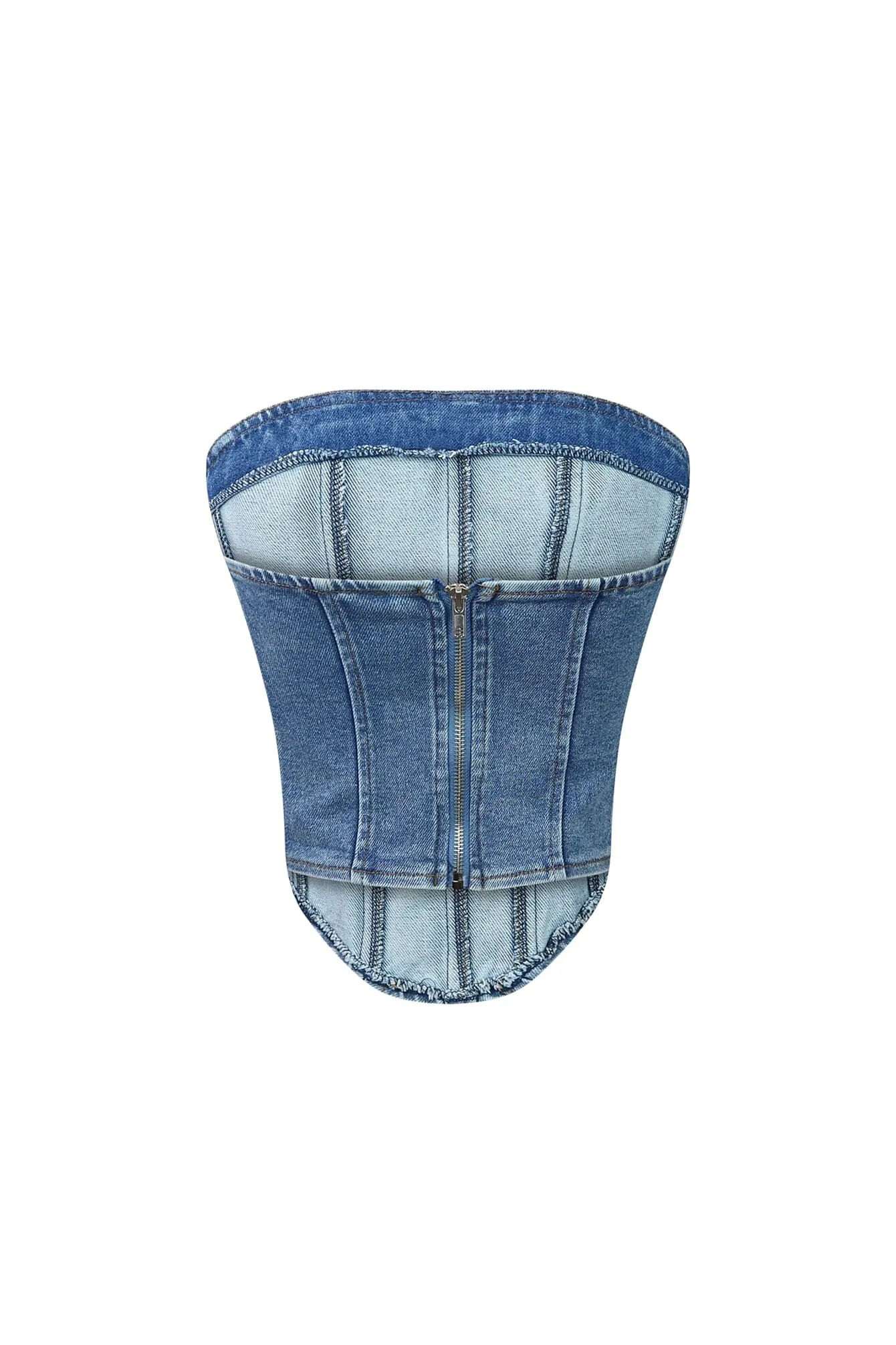 Barbara Boned Denim Corset Top