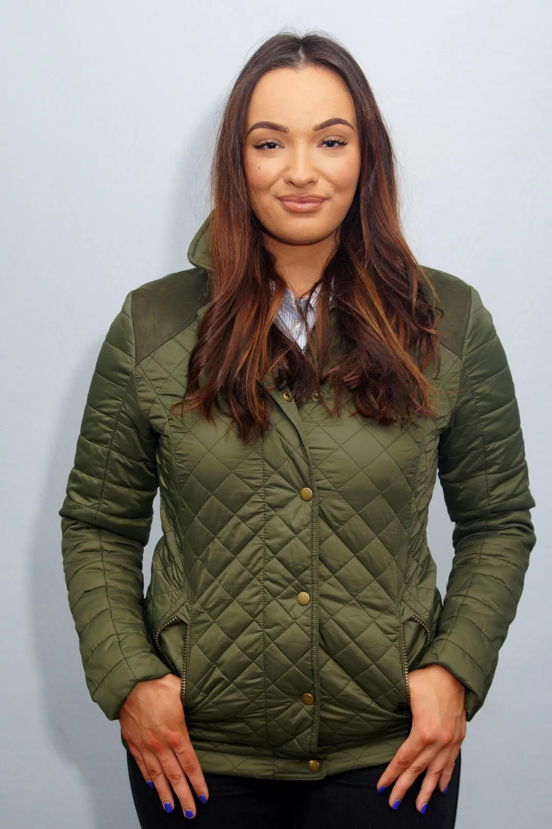 Barbour Quail-Ladies Quilted Jacket-Olive-LQU0973OL53