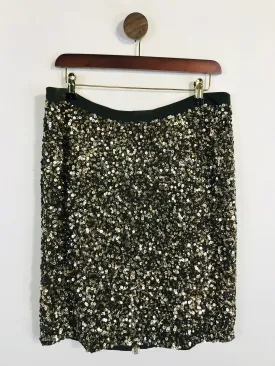 Biba Women's Sequin Pencil Skirt | UK14 | Brown