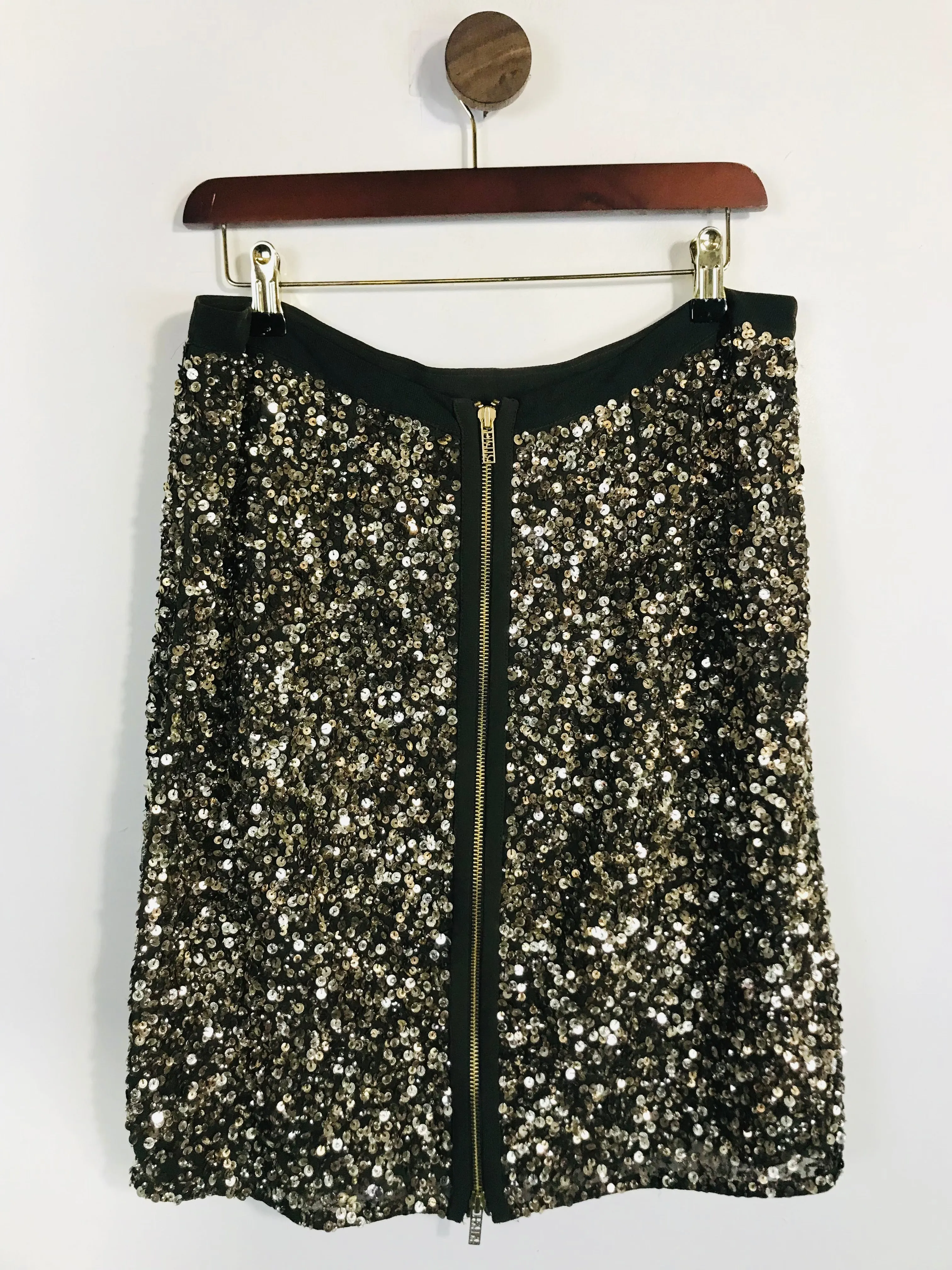 Biba Women's Sequin Pencil Skirt | UK14 | Brown