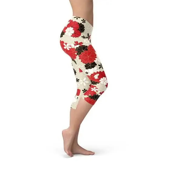 Blossom Breeze Women's Active Capri Leggings