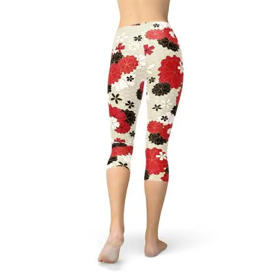 Blossom Breeze Women's Active Capri Leggings