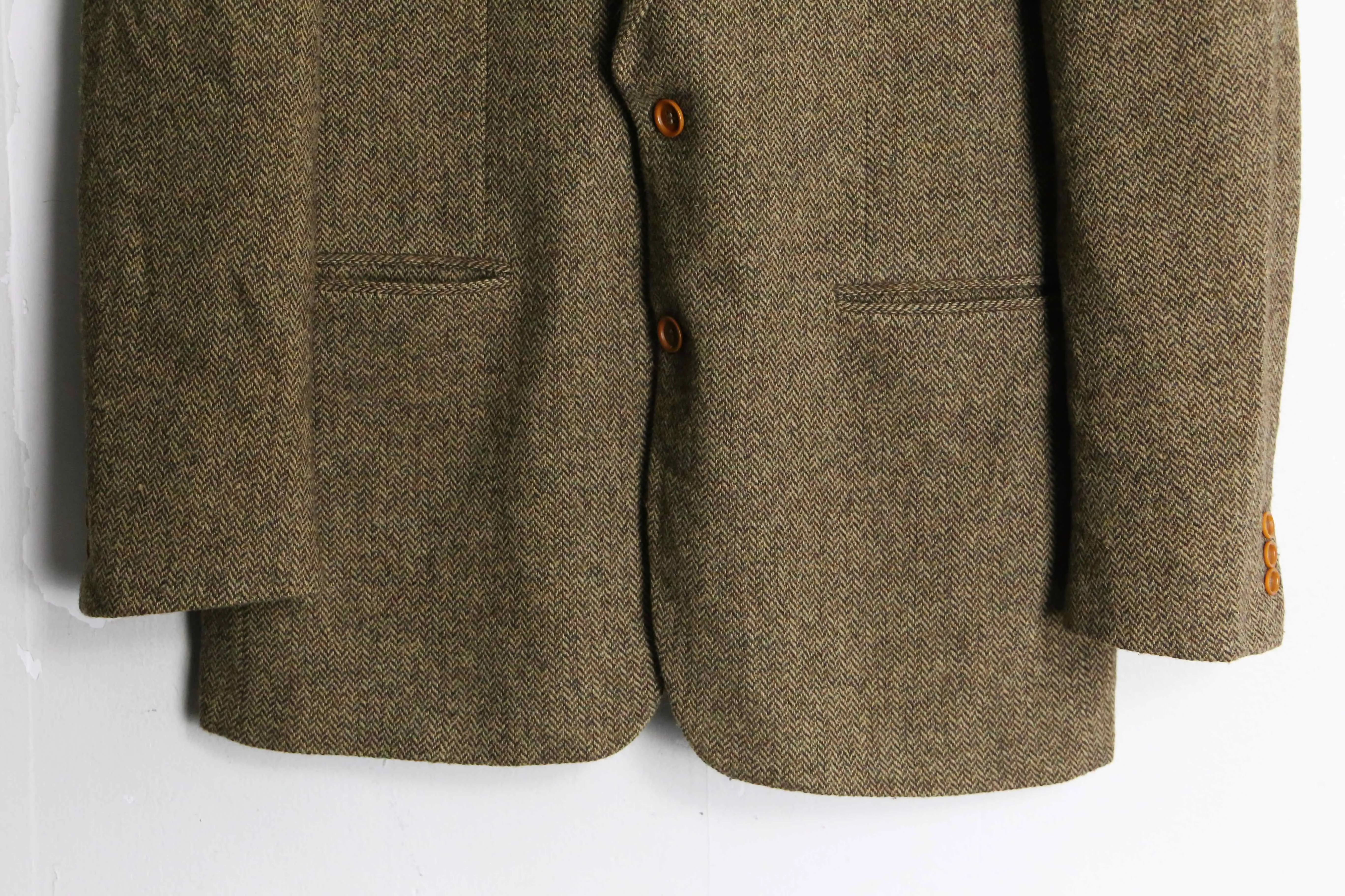 brown wool single tailored jacket