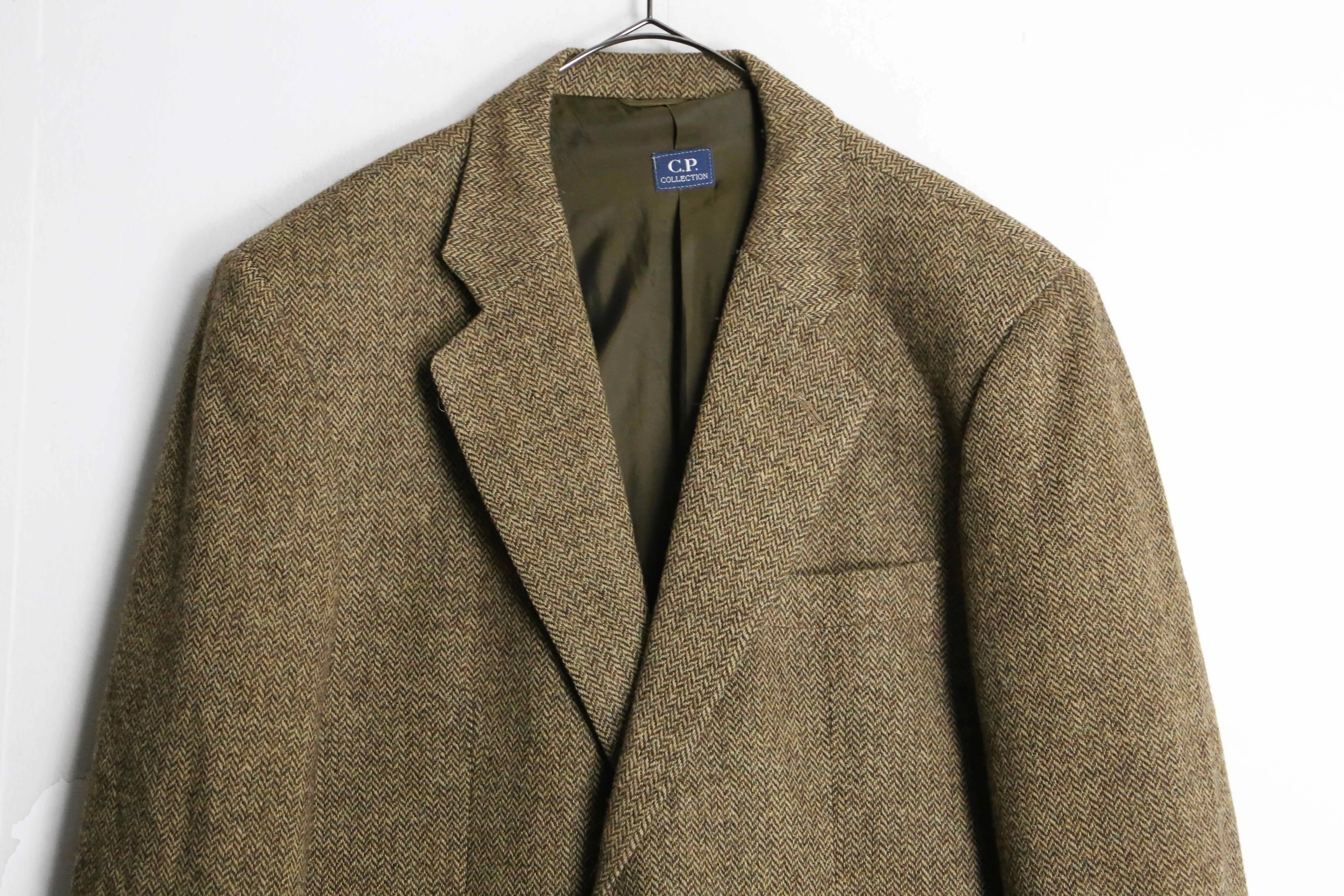 brown wool single tailored jacket