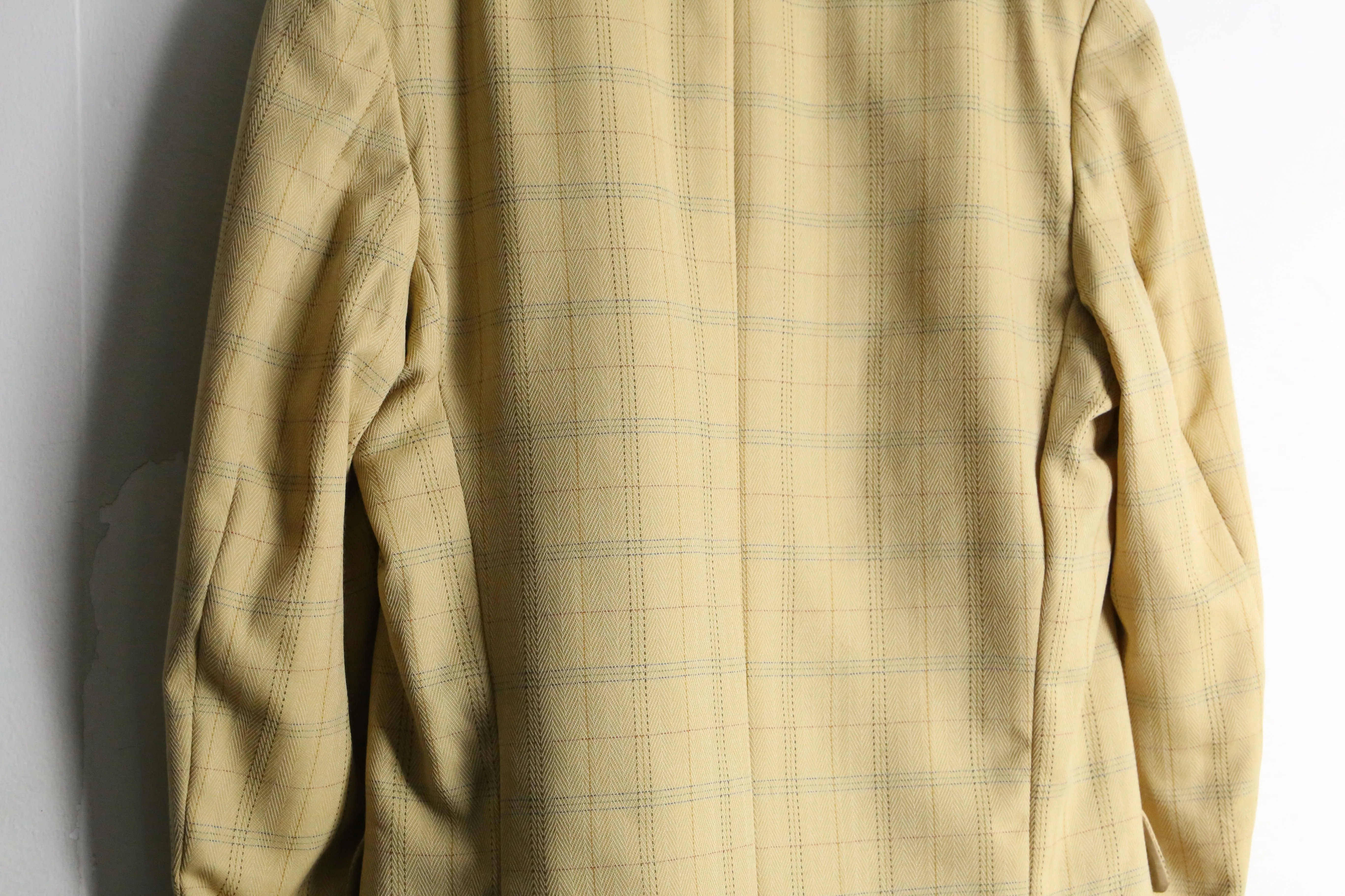 “Burberry’s” yellow beige check 3B single tailored jacket