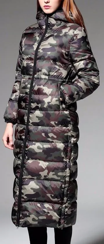 Camouflage Puffer Coat