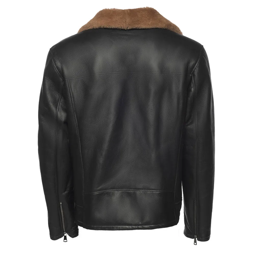 Carters Ginger Brown Biker Shearling Jacket