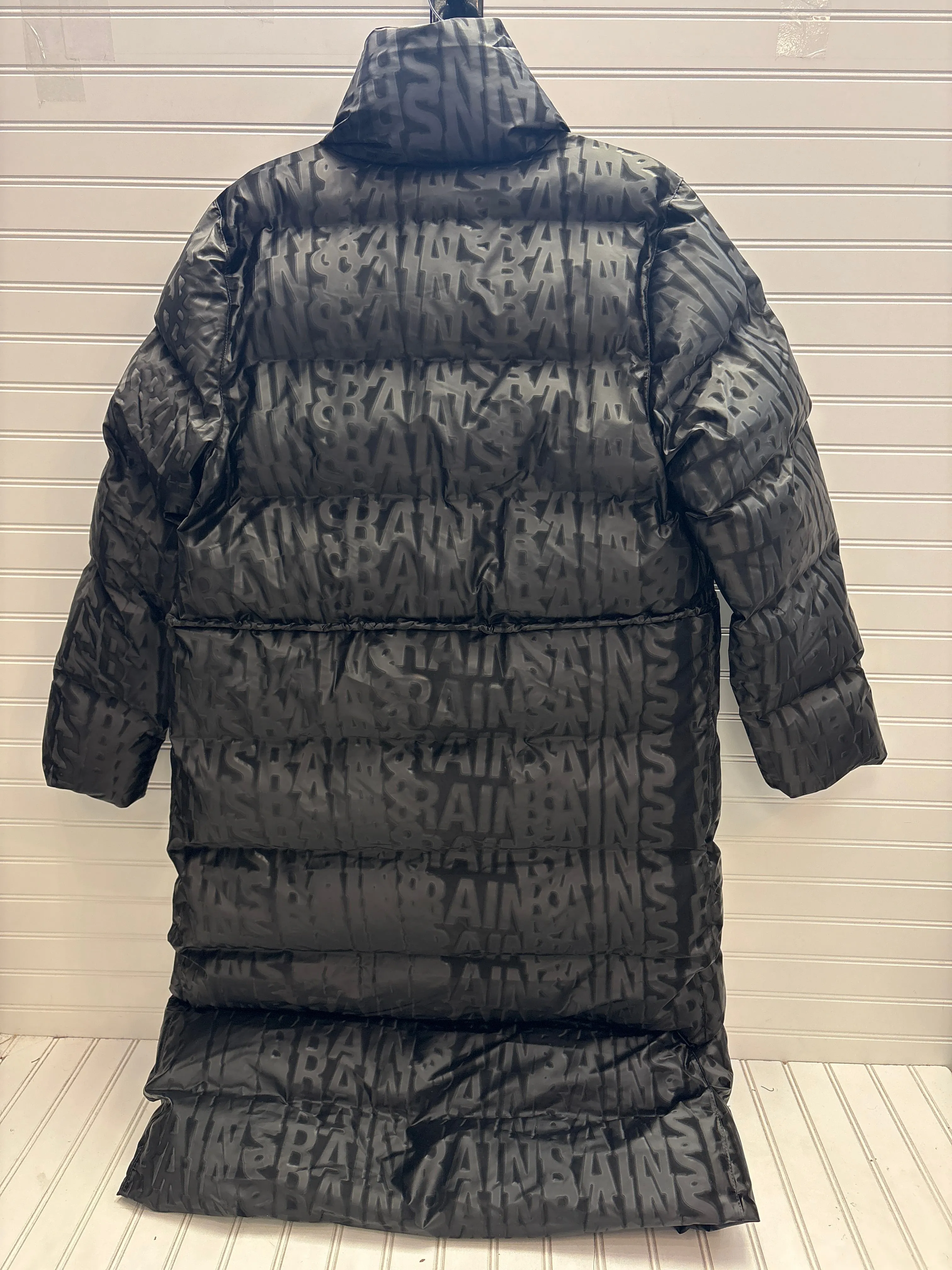 Coat Puffer & Quilted By Rains In Black, Size: S