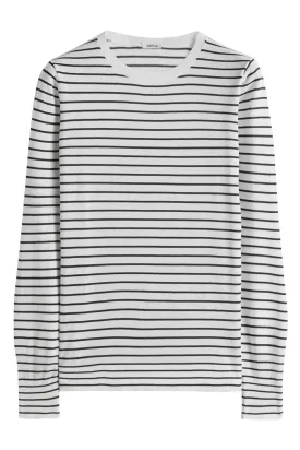 Crewneck Jumper - Blue White Stripe