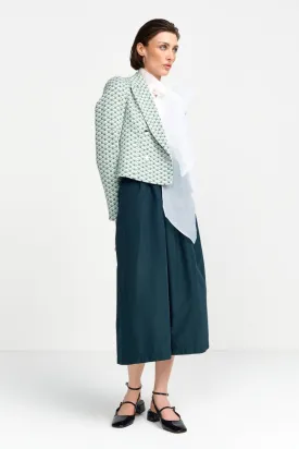 Cropped-Blazer mit Jacquard-Muster