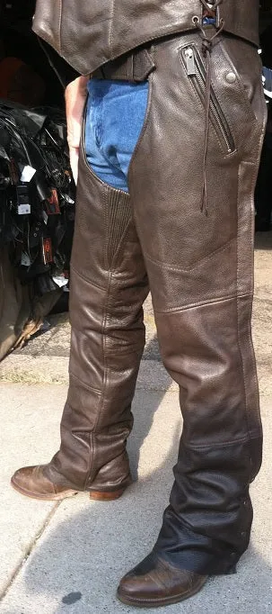 Dark Brown Leather Thermal Lined Chap