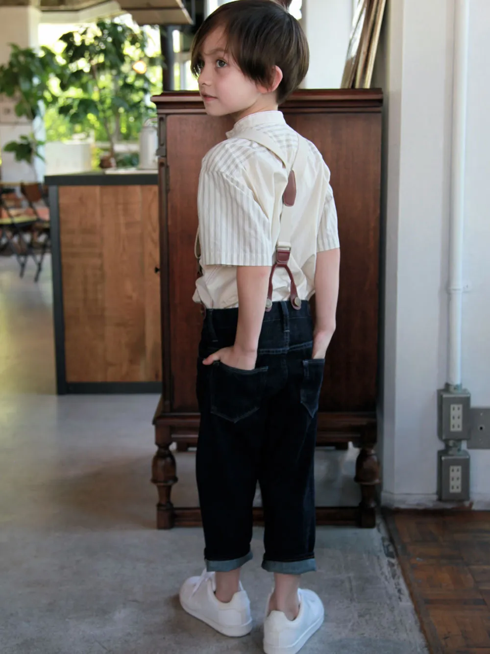 Denim Suspender Trousers