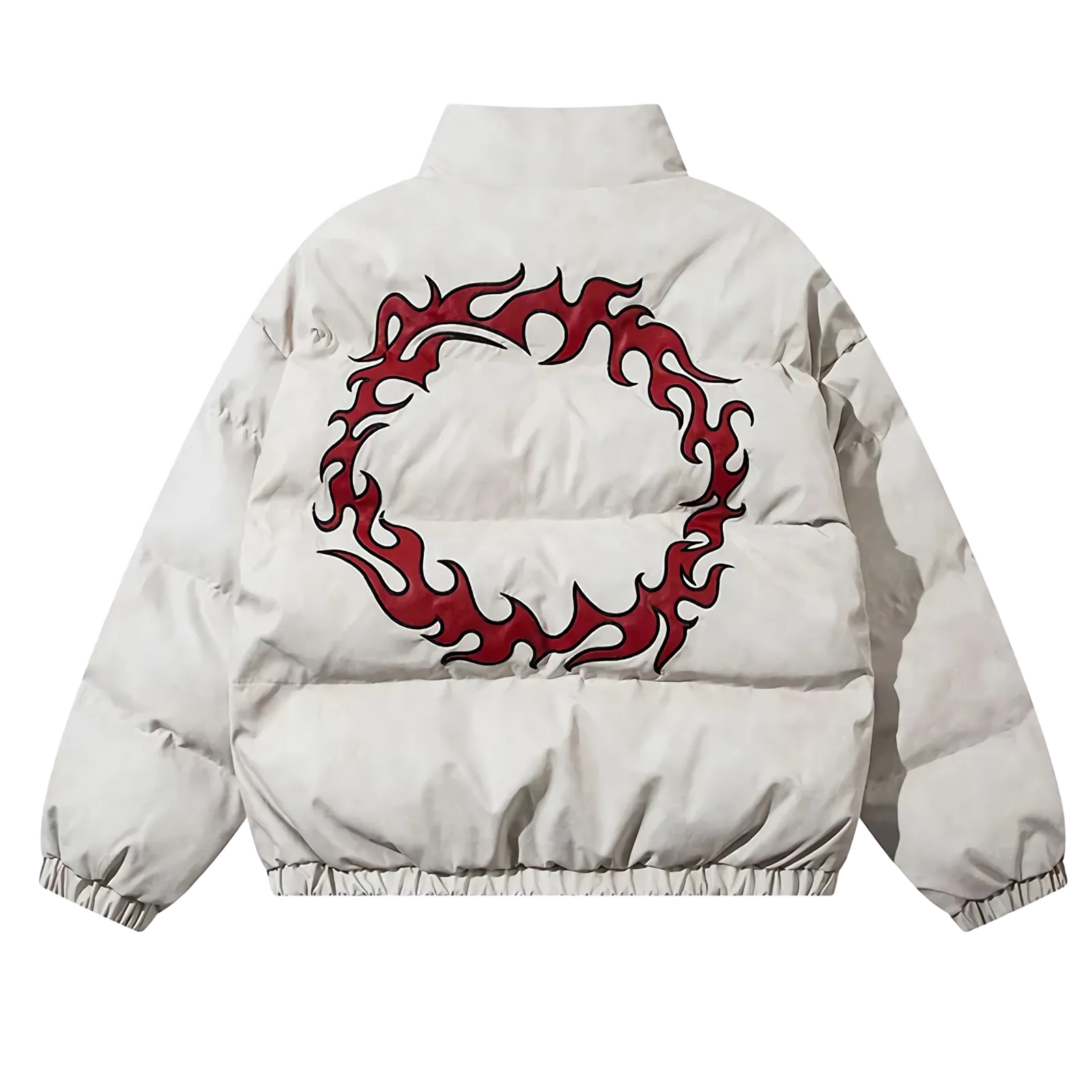 'Deviant' Embroidered Puffer Jacket