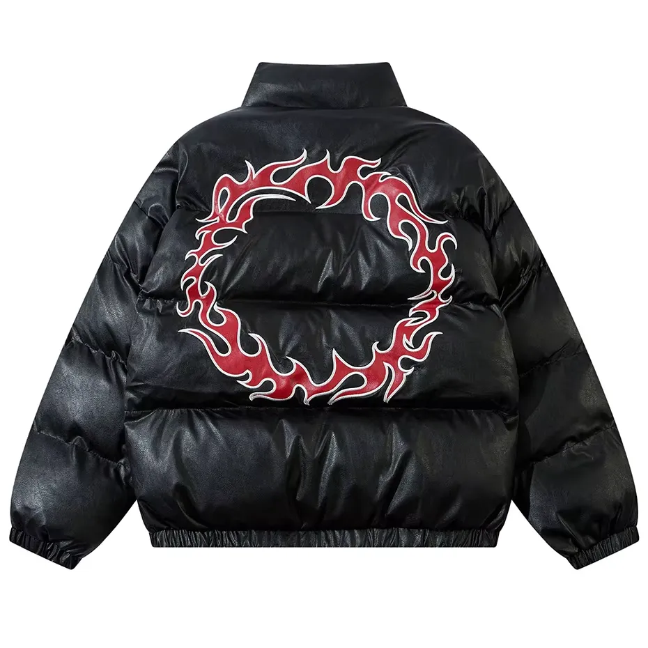 'Deviant' Embroidered Puffer Jacket