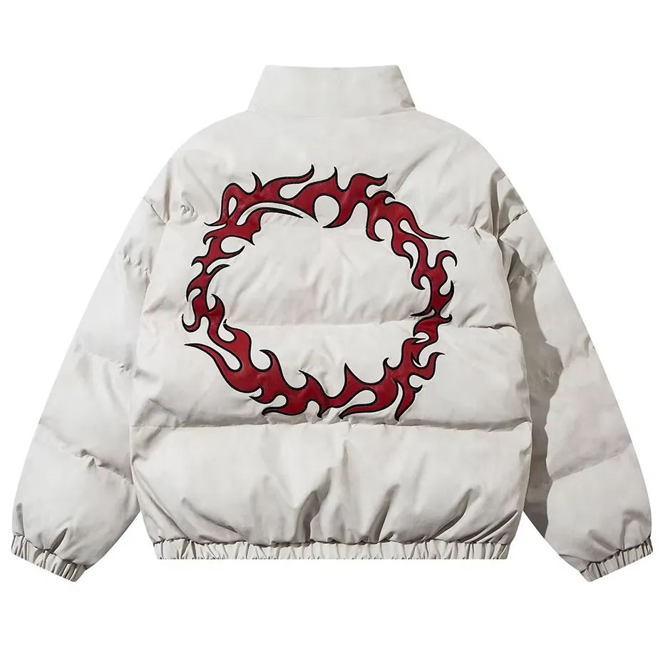 'Deviant' Embroidered Puffer Jacket