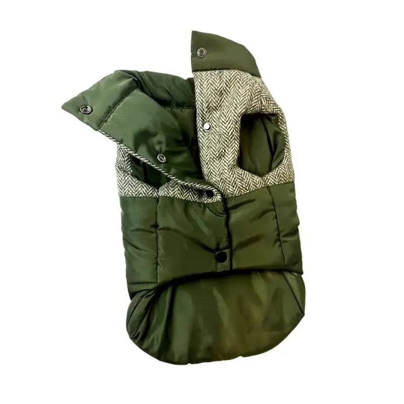 DOGUE Tweed Puffer Dog Jacket