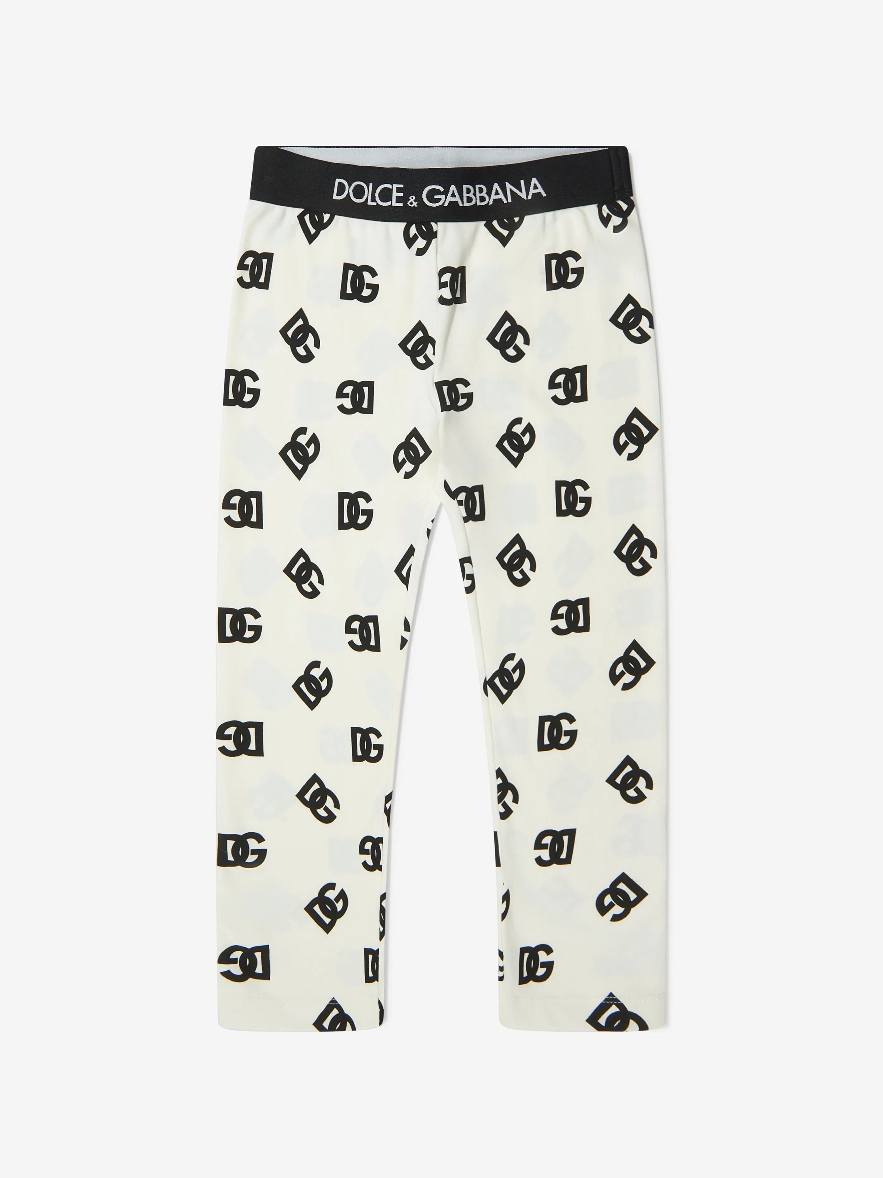 Dolce & Gabbana Girls All Over Logo Print Leggings