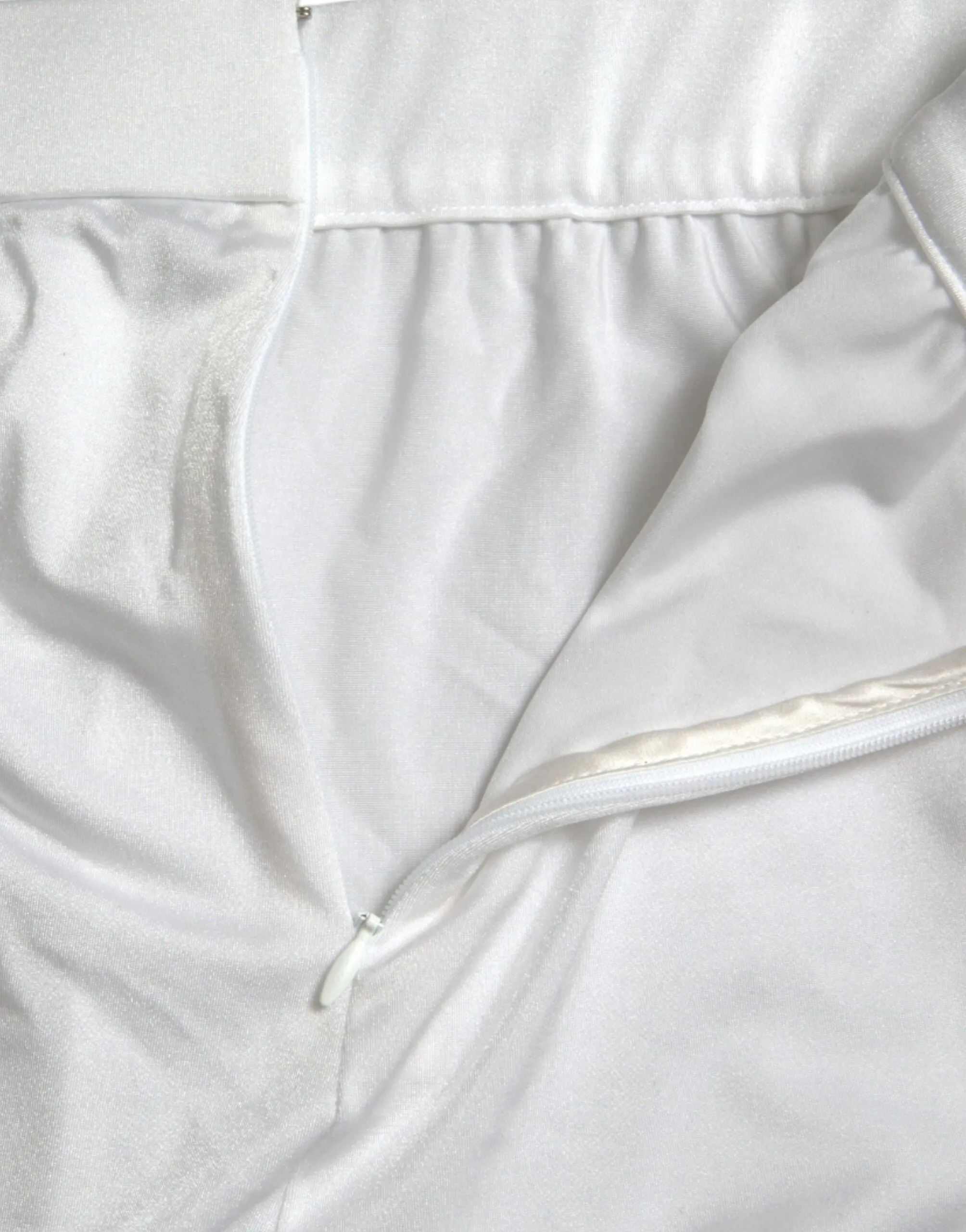 Dolce & Gabbana White Nylon Stretch Slim Leggings Pants