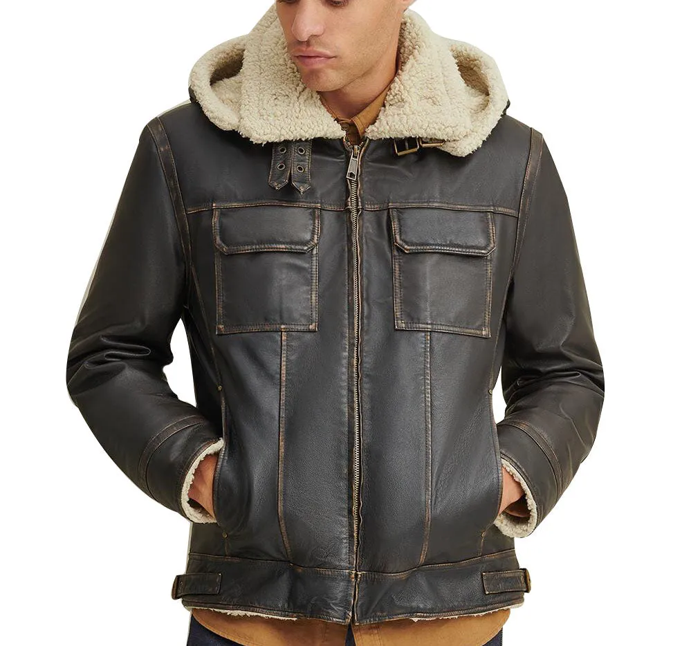 Emmett Classic Leather Bomber Jacket