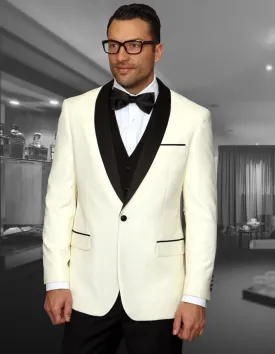 ENCORE OFF WHITE 3 PC TAILORED FIT TUXEDO