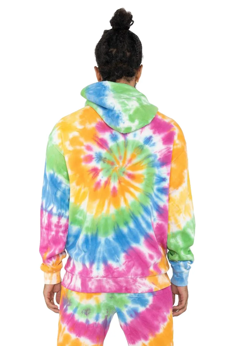 EPTM Men's Multi Tie Dye Hoodie