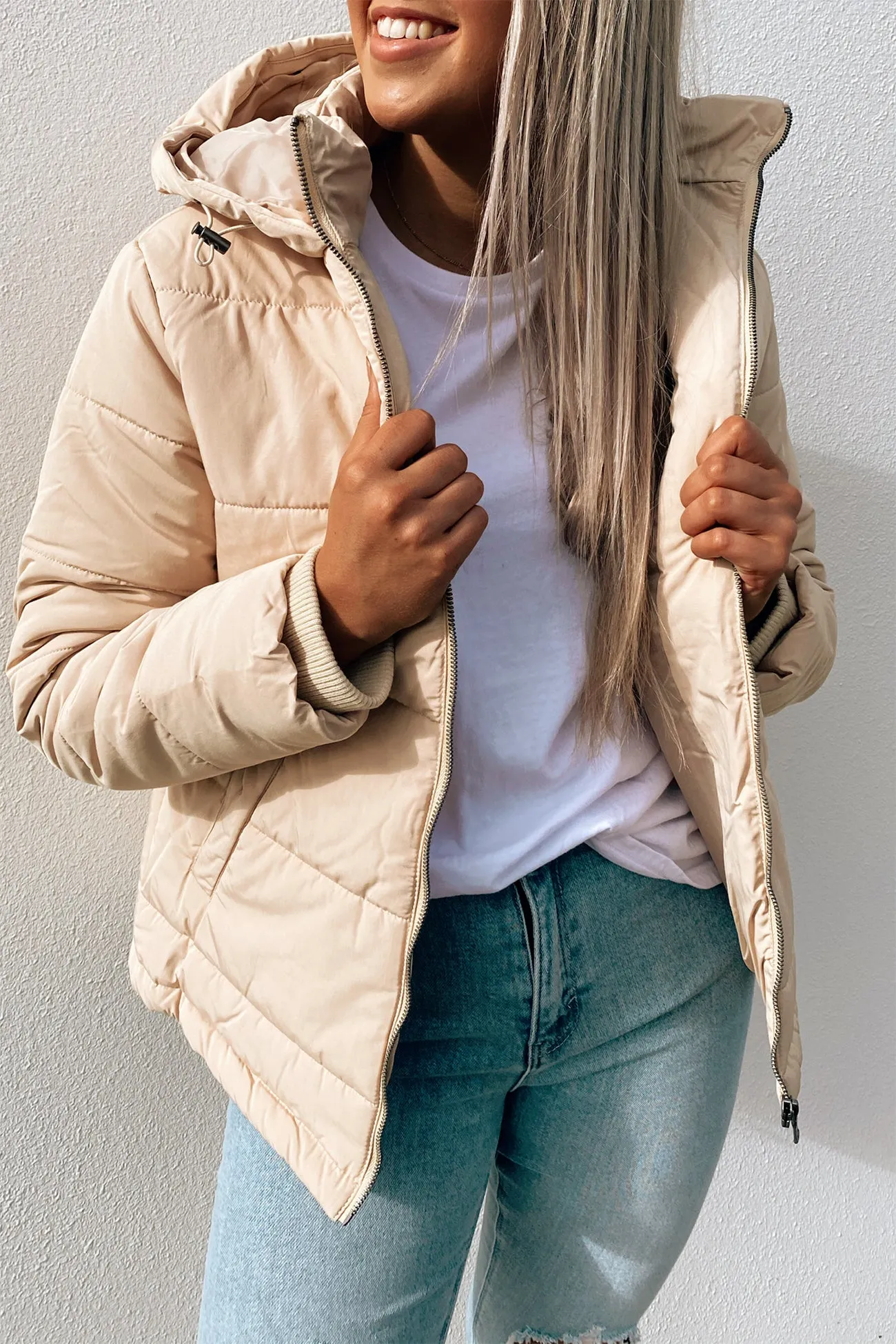 Essentials Puffer Jacket Cream