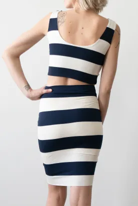 Exclusive Stripe Pencil Skirt