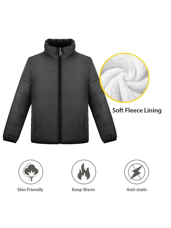 Girls 3 in 1 Waterproof Ski Jacket Warm Fleece Hooded Coat