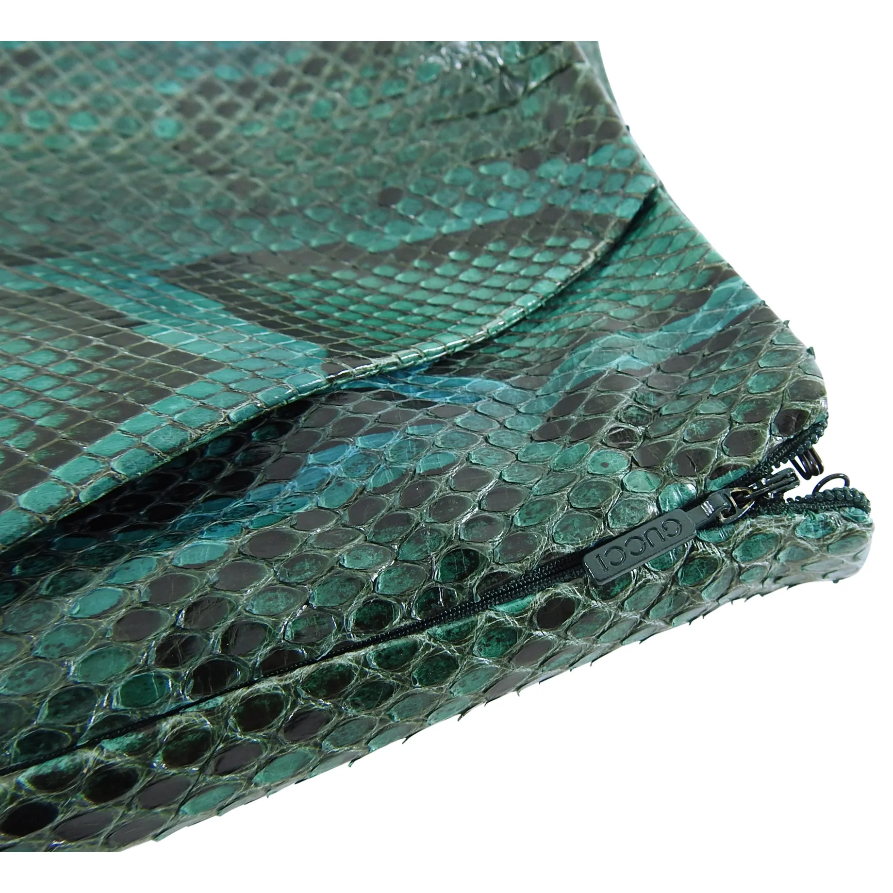 Gucci Fall 2011 Runway Green Python Snakeskin Pencil Skirt - 2