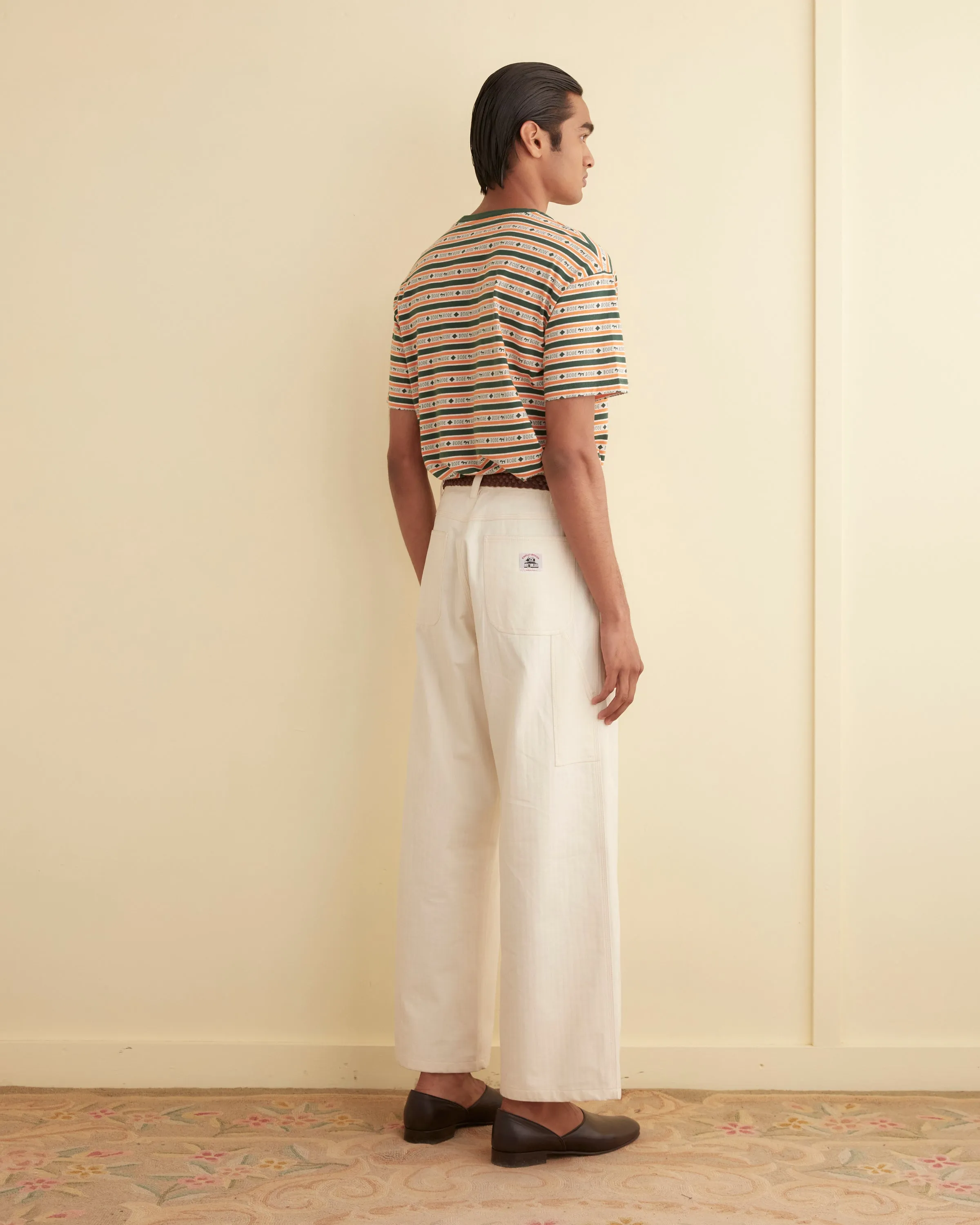 Herringbone Knolly Brook Trousers - White