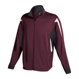 Holloway Men's Maroon/Black/White Full Zip Dedication Jacket