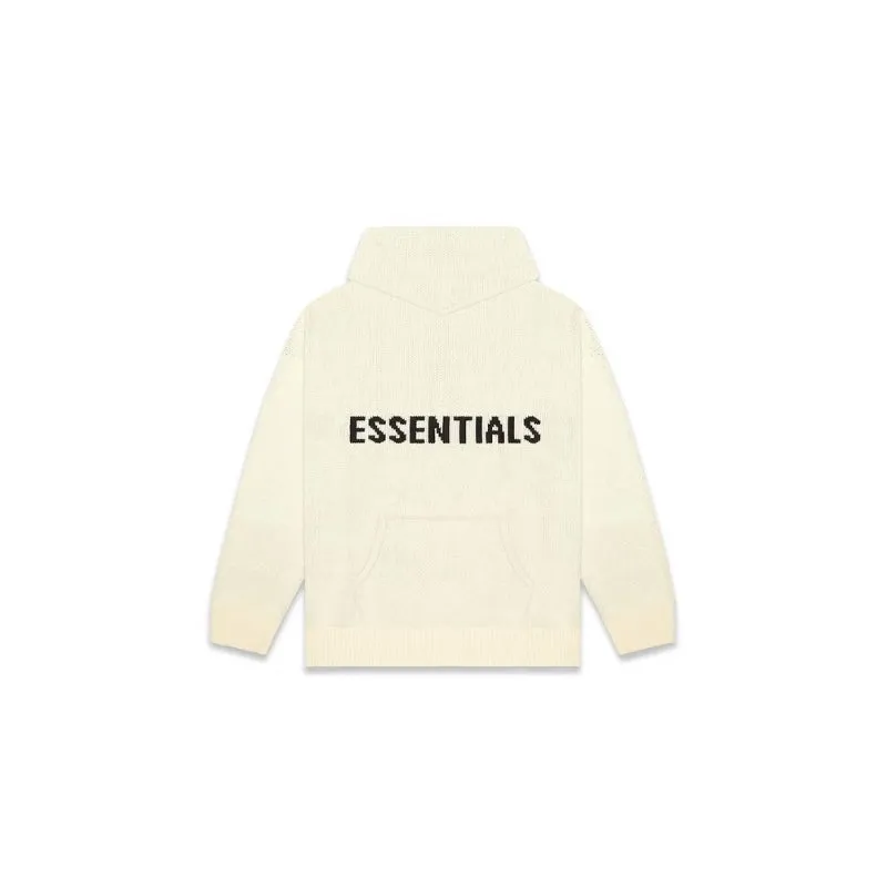 Hoodie Fear of God ESSENTIALS Knit Pullover Cream