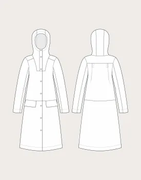 Hoodie Parka Coat Sewing Pattern, The Assembly Line