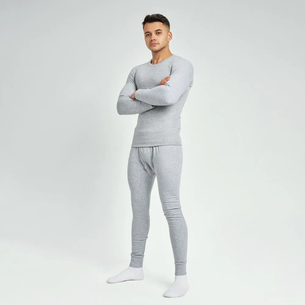 Hot man Thermal set Grey Melange Maximum warmth