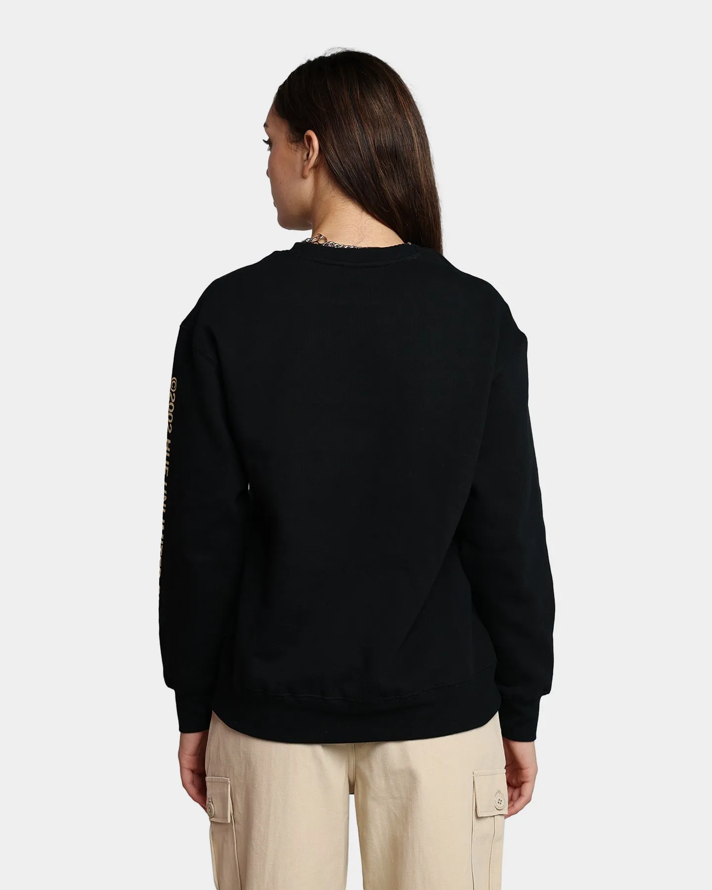 HUF Women's Italicized Crewneck Black