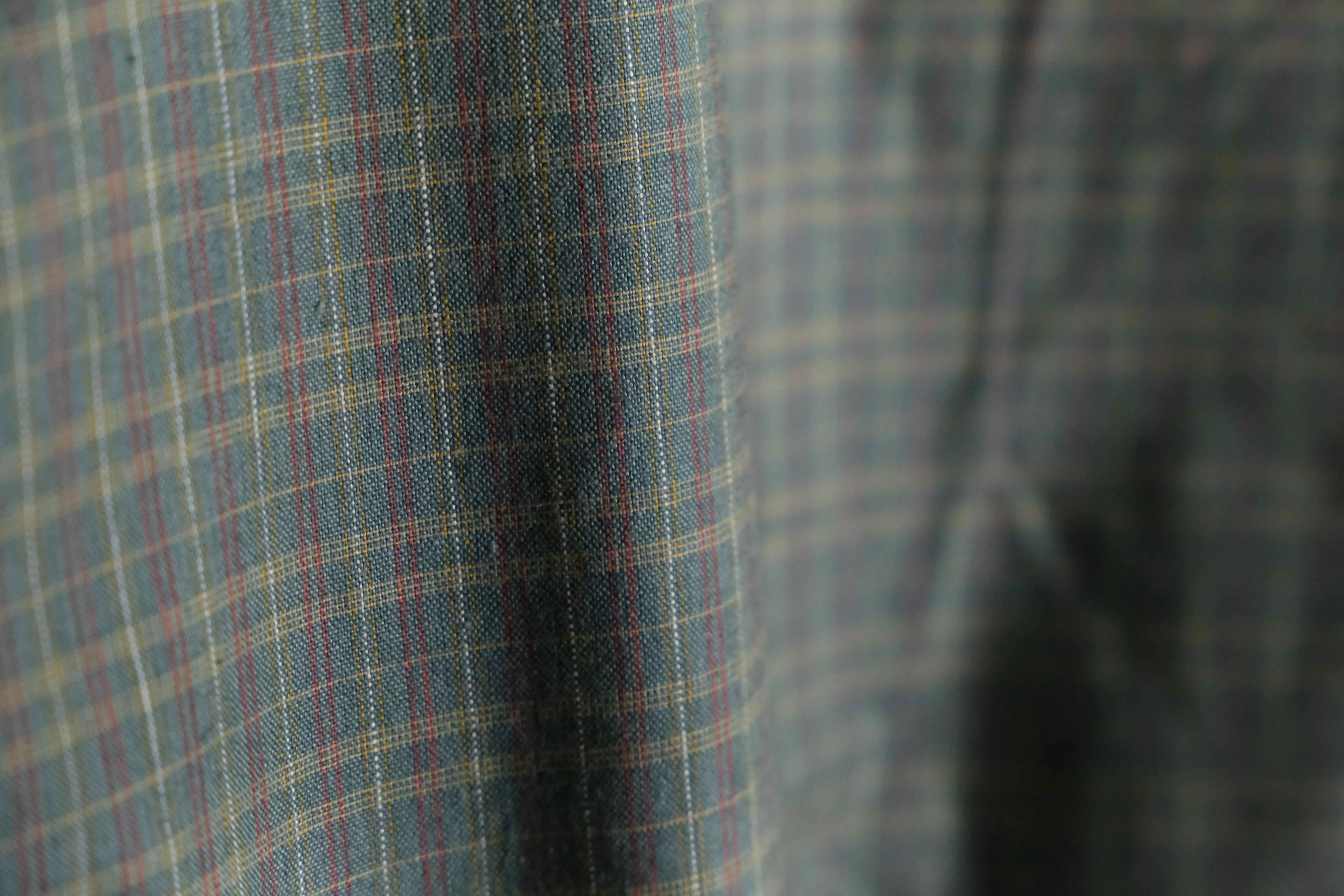 “HUGO BOSS” green check pattern 2B tailored jacket