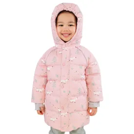 Jan & Jul Pink Forest Toasty-Dry Puffy Coat