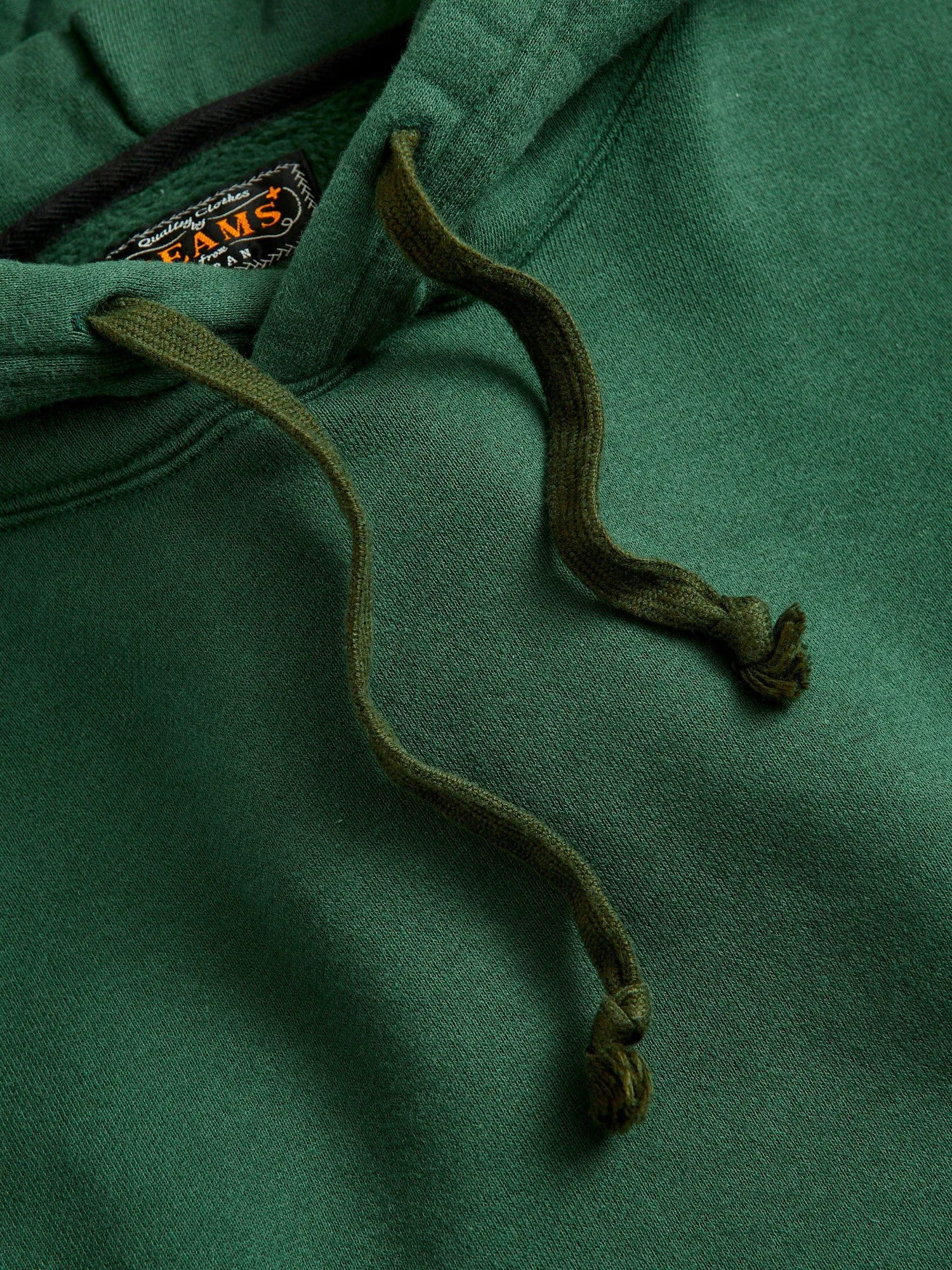 Japan-Made Fleece Hoodie in Green