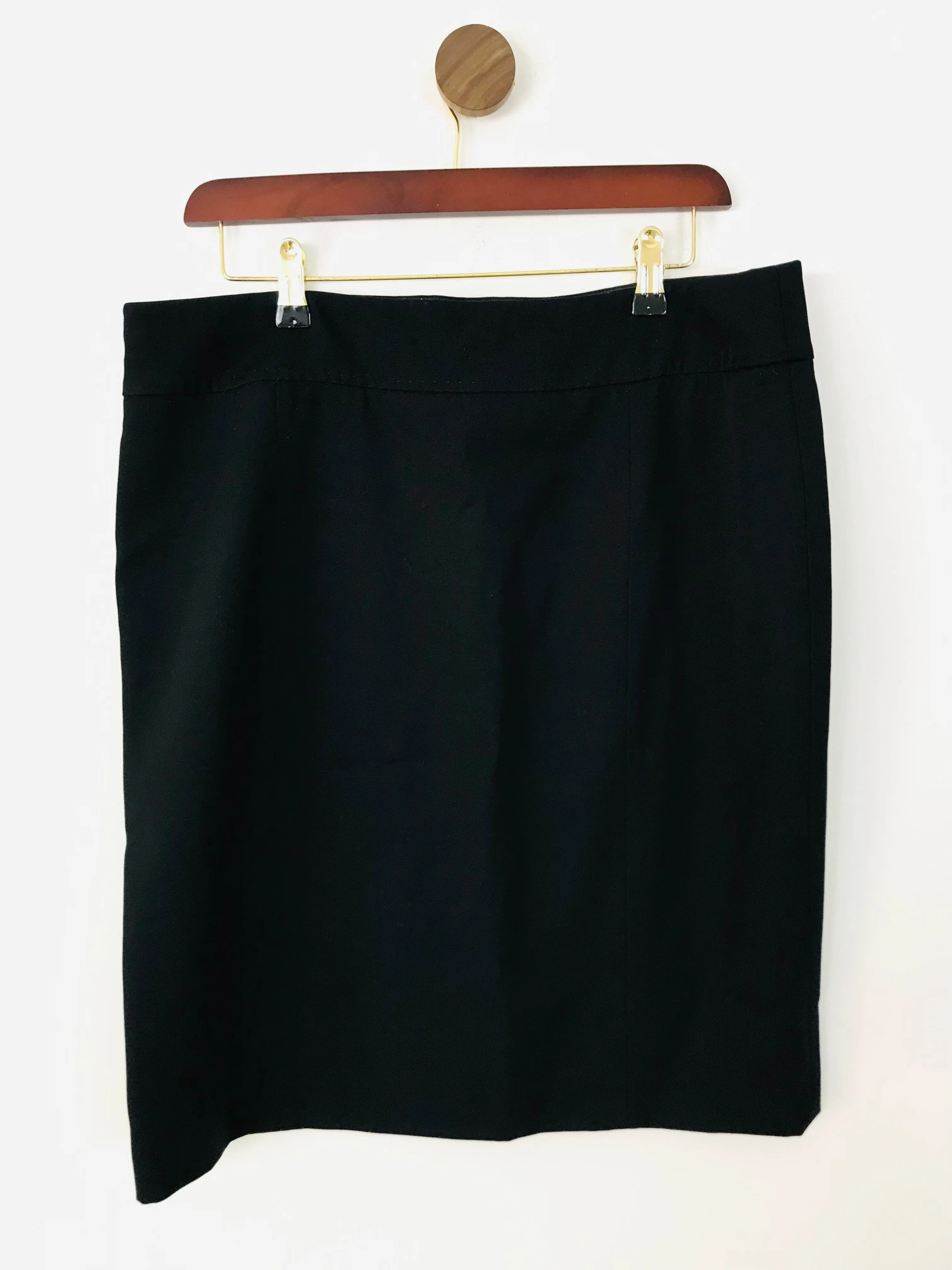 Jigsaw Women's Wool Smart Pencil Skirt | UK14 | Black