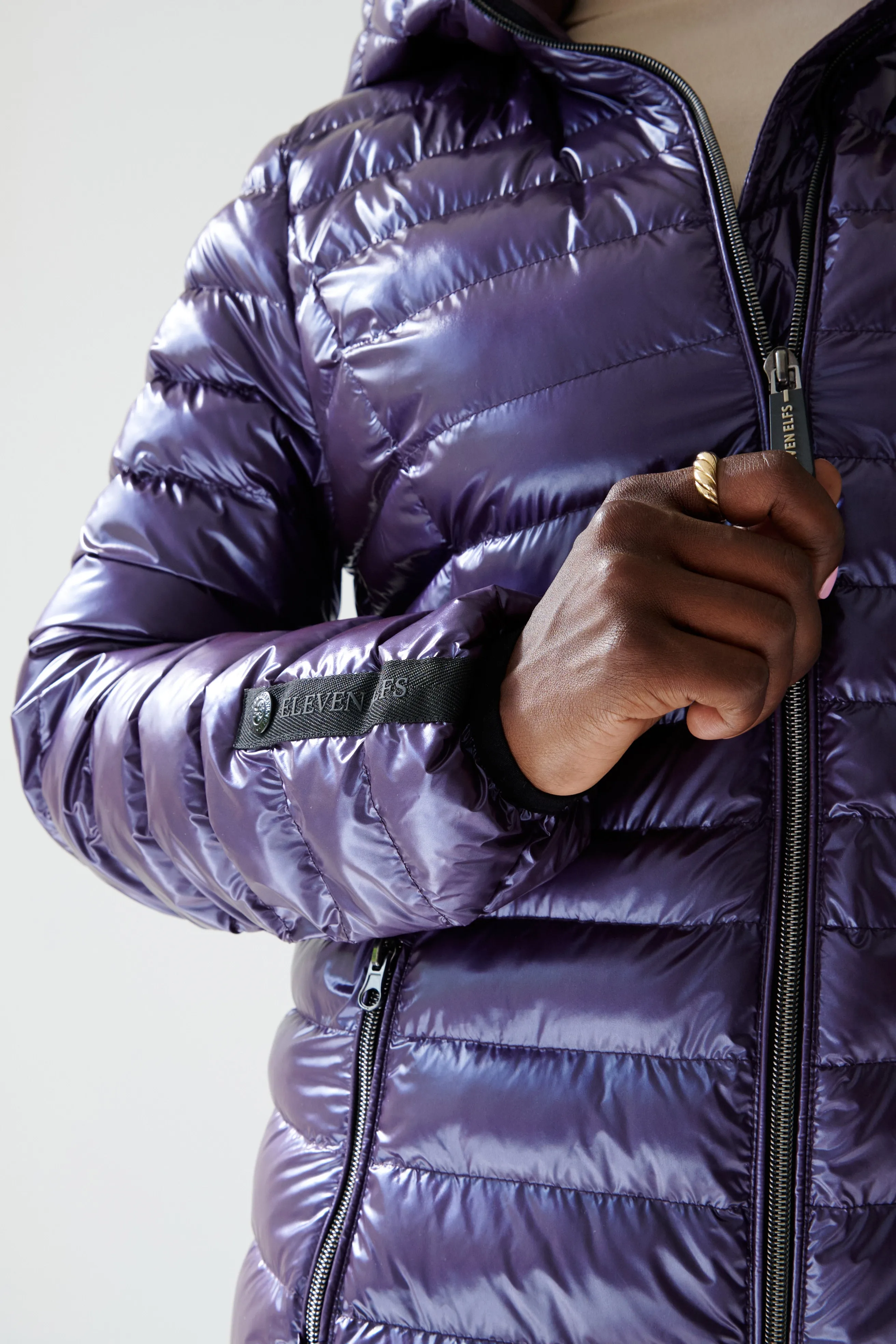 Julie Vegan Down Coat | Aubergine