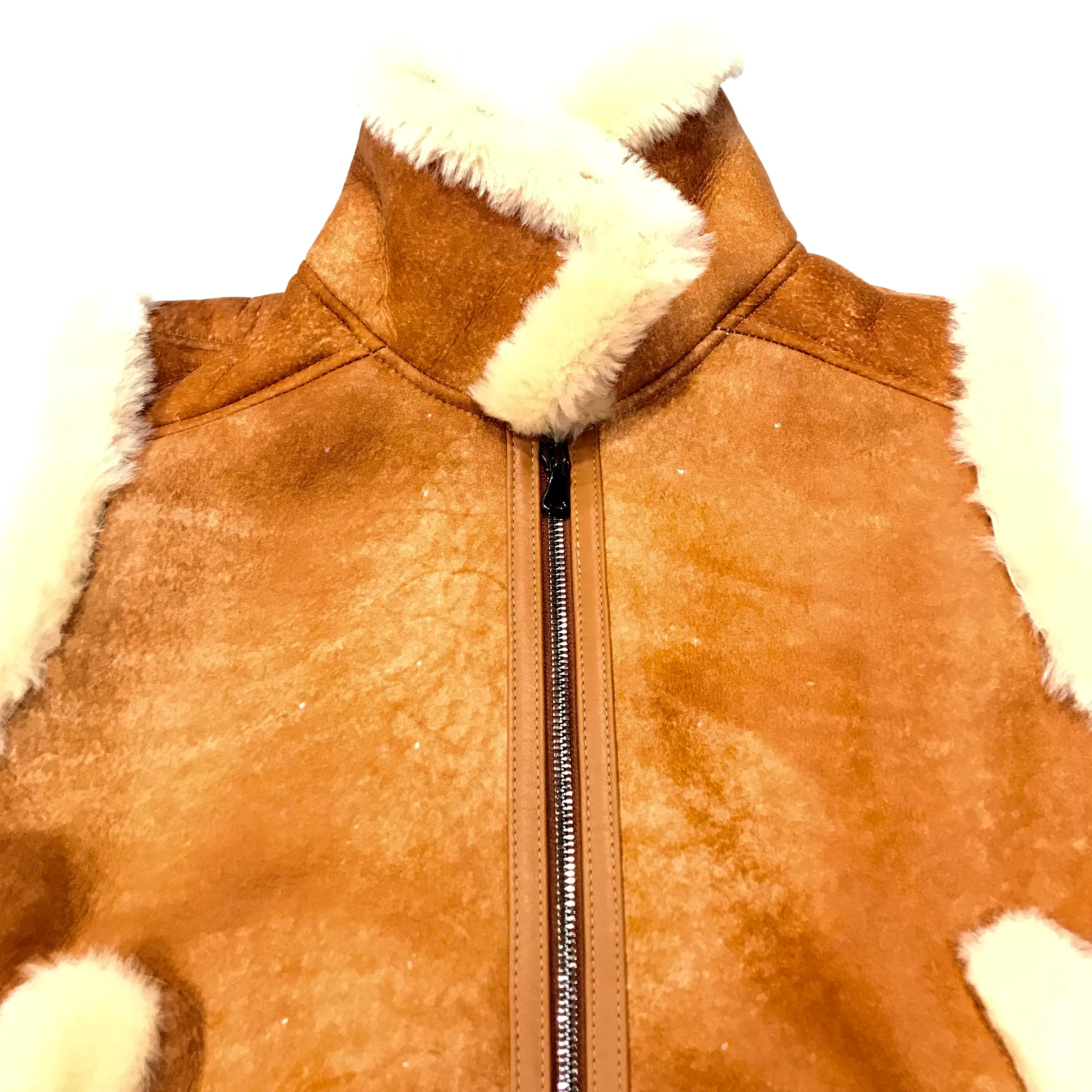 Kashani Men's Cognac Shearling Vest