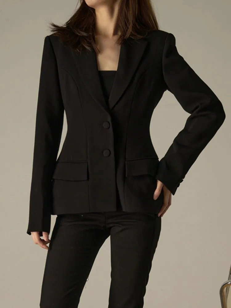 Lace Cut Out Black Blazer